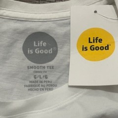 NEW Life Is Good T-shirt Men’s Size Large American Freedom Flag Graphic NWT