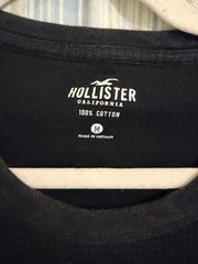 Hollister Men’s LS Waffle Knit Thermal Navy Blue Shirt – SZ/M