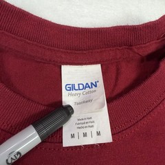 Hebrew Text Men’s T-Shirt Size Medium Red Short Sleeve Classic Casual