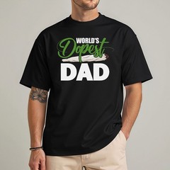 World’s Dopest Dad T-Shirt Funny Retro Green Text Father’s Day Novelty Men Tee