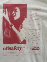 AALIYAH White NAILS DID Long Sleeve T-Shirt x OFF SAFETY 8MM SHOW Sz-M Hip Hop