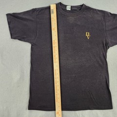 Vintage Black Velvet Shirt Mens XL Black Promo Distressed Tee Champion 90s USA