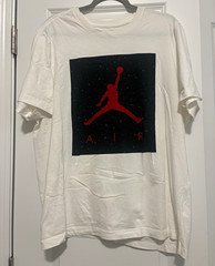 Jordan Air Jordan Jumpman Graphic Print White Crew Neck T-Shirt Men’s L