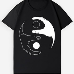 Hand Drawn Yin Yang Tee | Unisex Cotton Shirt for Men & Women