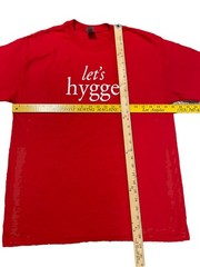 Let’s Hygge Simple Design Red T-Shirt L Danish Cotton Poly blend Museum Denmark