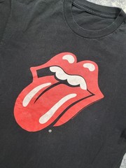 Tongue And Lips Rolling Stones T-Shirt Black Size L