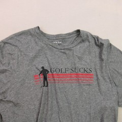 Travis Mathew “Golf Sucks” Men’s T-Shirt Size L Large Grey Crew Neck Short