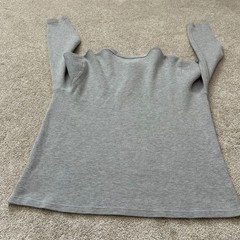 Common People Waffle Long Sleeve Henley Grey Size M/L