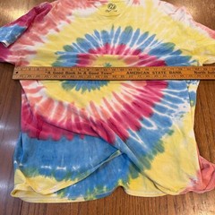 Tie Dye Spiral T-Shirt XL Multicolor Rainbow Festival Hippie Cotton Tee