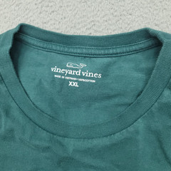 Vineyard Vines T-Shirt Mens 2XL Green Applique Whale Long Sleeve 1V019889 XXL
