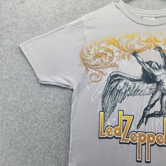 Led Zeppelin Shirt Mens Medium Gray Bay Island Sportswear Angel Graphic Tee Rock