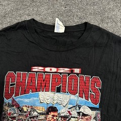 Gildan T-Shirt Mens Size L Black 2021 Tampa Bay Champions Go Buc Wild Cotton Tee