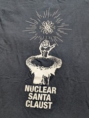 Nuclear Santa Claust Shirt Mens Small Black Don Giovanni Records Band Tee Punk