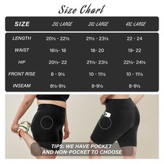 3 Pack Plus Size 8in Biker Shorts for Women – High Waisted Black Maternity Yo…