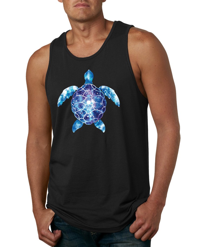 Sea Turtle Tie Dye Art Animals Men Crew Neck Sleeveless Tank Top