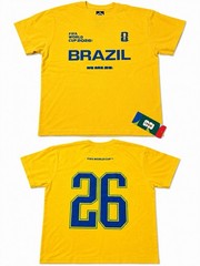 FIFA World Cup 2026 Brazil T-Shirt Adult Medium Yellow Soccer Tee NWT