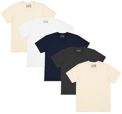 Men’s Plus Size 5 Pack T‑Shirts Crew Neck 100% Cotton Plain Tees 2XL‑6XL