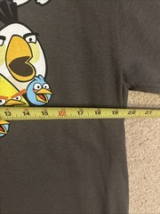 New Vintage 2011 Angry Birds T-shirt Size L Dark Gray Short Sleeve