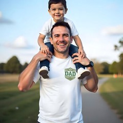 Personalised The Best Dad T Shirt Est Date Army Badge Fathers Day Gift