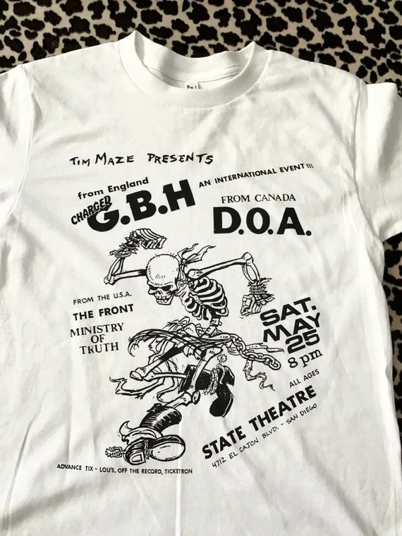 GBH Band Music On Stage White T-Shirt Cotton All Size
