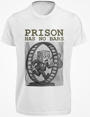 Prison Has No Bars Rat Race T SHIRT Eat The Rich Orwell 1984 Red Pill Matrix TEE