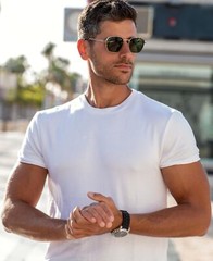 6 Pack Mens Short Sleeve 100% Cotton Crew Neck T Shirt 6X Big Super Bright White