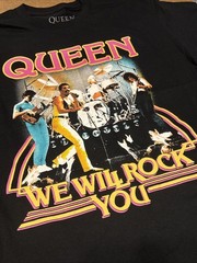 NEW OFFICIAL LICENSED QUEEN BAND FREDDIE MERCURY WE WILL ROCK YOU T Shirt Mens S