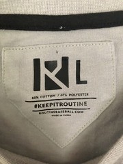Routine Keep It Routine Baseball Shirt Large Gray