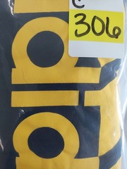 Adidas Navy Blue T-Shirt L | Yellow Logo Classic Tee Retro Mens Casual Wear