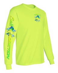 Salt Addiction Saltwater Dolphin Fishing Long Sleeve T Shirt Mahi Mahi Cotton