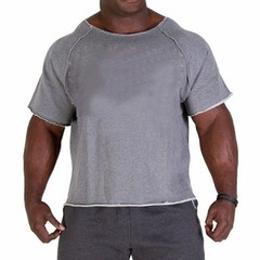 Bodybuilding Shirts Casual Cotton Fitness Gym M~2XL Round Neck T-shirt Wear