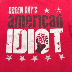 Vintage Bay Island Sportswear T-Shirt Mens Large Red Green Day American Idiot