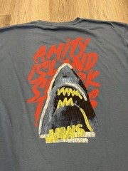 Universal Studios Japan Jaws Unisex XL Kanji T-Shirts Blue Japanese design