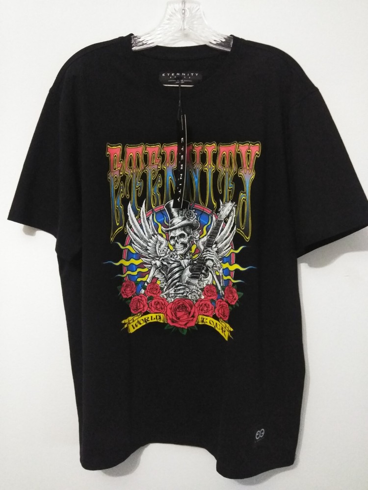 NEW Eternity BC/AD T-SHIRT SKELETON & ROSES WORLD TOUR SIZE XL