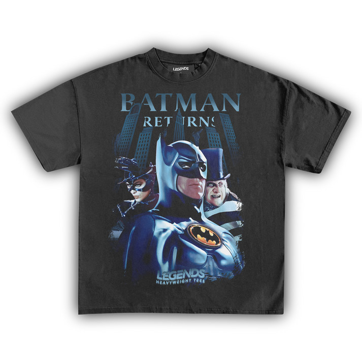 Batman Returns Vintage T-Shirt Gothic Superhero Movie Graphic Tee Unisex