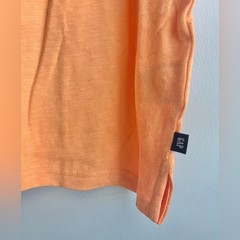 Gap Men’s Orange Short Sleeve Slub Henley Apricot Wash Size XL