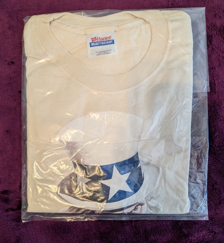 Alex Ross Uncle Sam middle finger T-shirt 2004 Unopened Graphitti Designs SM