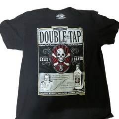 7.62 DESIGN DOUBLE TAP Black Tee Shirt Short Sleeve Mens Size Large
