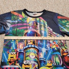 Despicable Me Minions Shirt Mens XL Colorful Neon City Universal Japan Exclusive
