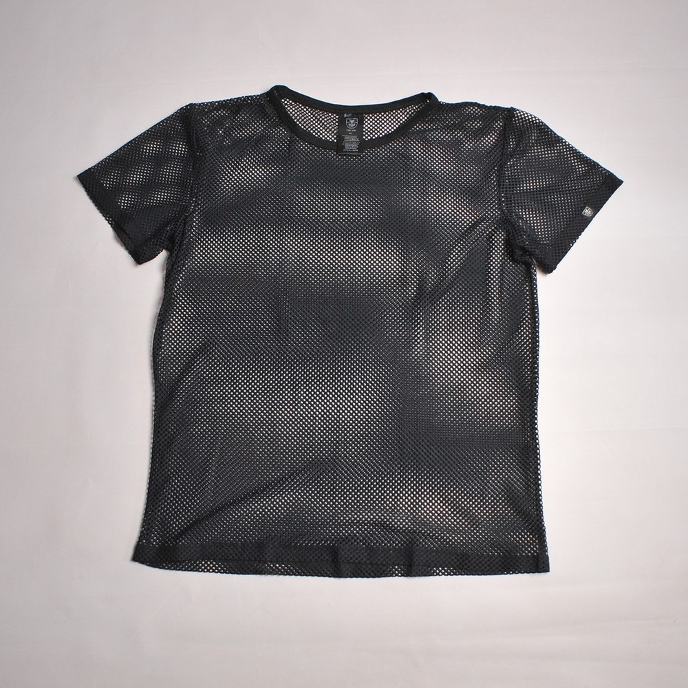 Mens TOF Paris Circuit Mesh T-Shirt Transparent size XL