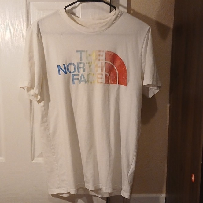 The North Face Men’s White Logo Graphic Print Crew Neck T-Shirt S