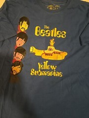 BEATLES Yellow Submarine Nothing is real Blue T-Shirt XL