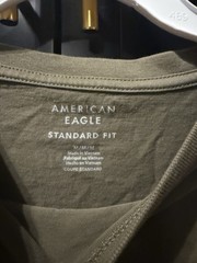 American Eagle Men’s M Crew Neck Short Sleeve Standard Fit Graphic Tee Green