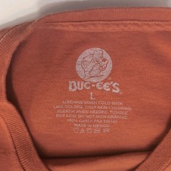 Buc-ees Texas T-shirt Sheriff Beaver Burnt Orange Lasso Western Shirt Size Large