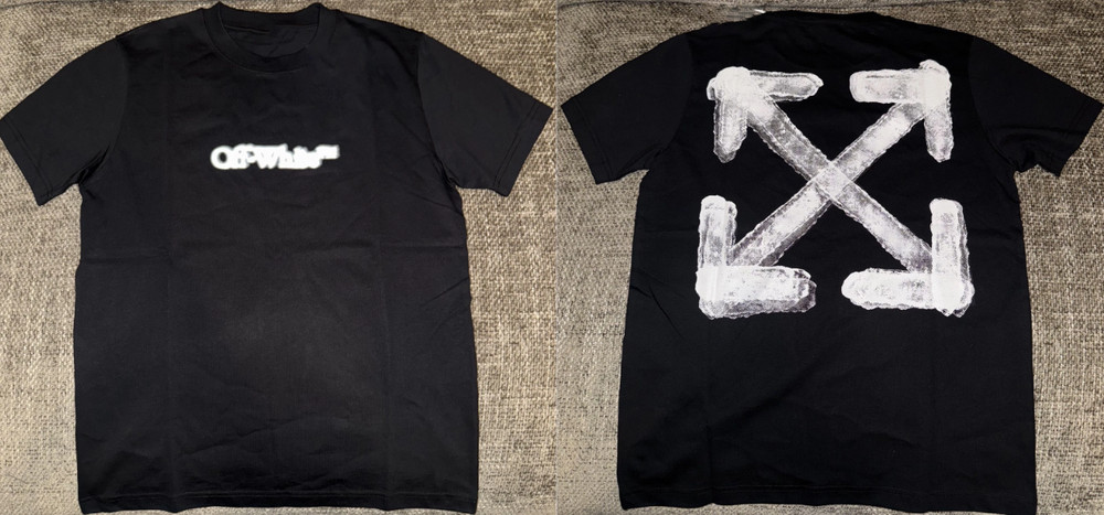 Off-White Spray Arrow Black Tee Men Women Trendy Style Reprint S-5XL