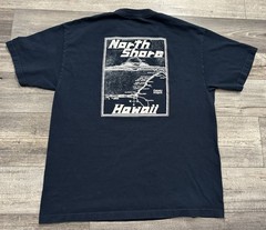 North Shore Oahu Hawaii Shirt Mens Size XL Cheater Five Navy Blue Short Sleeve