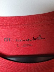 TravisMathew Men’s T-Shirt Size L Red Heather Palm Tree Graphic Tee