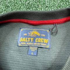 Salty Crew Thermal Long Sleeve Shirt Mens Size L Green Heavyweight Thick Fishing