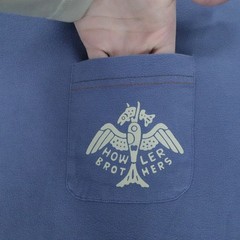 Howler Brothers Shirt Mens XL Blue Pocket Tee Graphic Logo Casual Outdoor Soft