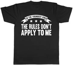 I’m the Youngest Child, The Rules dont Apply to Me Funny Mens Short Sleeve Tees